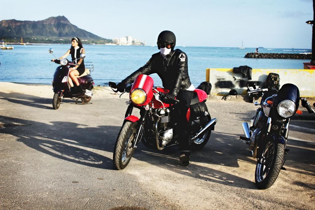 Modern Vespa Honolulu magazine photo shoot yesterday